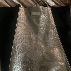 Metallic and Black Tote Bag